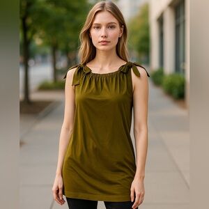 Gucci Olive Green Sleeveless Top